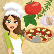 Jetzt Pizza Margherita - Kochen mit Emma online spielen!