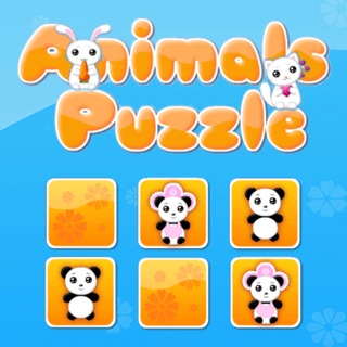 動物拼圖-动物拼图-Animals Puzzle-在這個可愛的動物拼圖中找到匹配的卡片對！選擇兩張卡翻轉它們，看看它們是否匹配。記住他們在現場的位置，盡可能快地移除所有卡片。