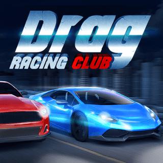 Drag Racing Club game image featuring two powerful cars at the starting line