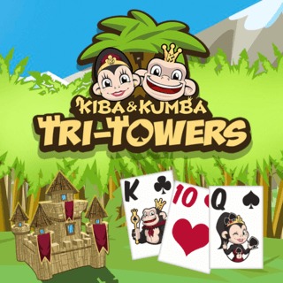 Kiba & Kumba Tri Towers Solitaire Jungle Gameplay Interface