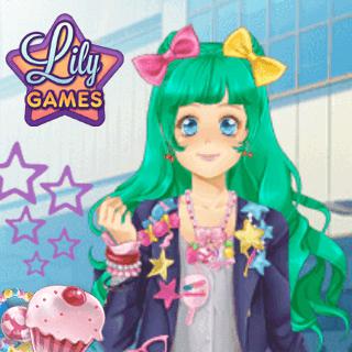 漫畫百合-漫画百合-Manga Lily-漫步在日本的時尚麥加原宿，並在這個有趣的漫畫裝扮遊戲中為莉莉創造一些真正的卡哇伊服裝！