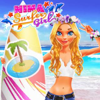 Игра Nina - Surfer Girl для девочек онлайн без скачивания